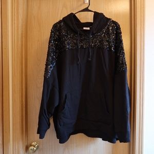 Matte Sequin Fleece Hoodie